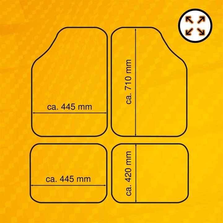 Actual product image Walser Rubber mats set Priscus (1 set of 4 floor mats)