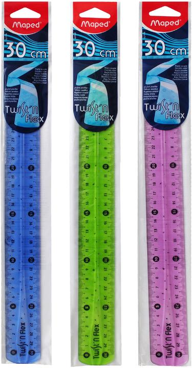 Maped Righello (30 cm, Materiale sintetico)