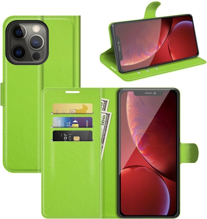 Produktbild Cover-Discount iPhone 13 Pro - Leder Etui Hülle grün (Apple iPhone 13 Pro)