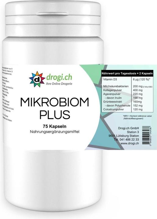 Nutritional values and ingredients Drogi Mikrobiom Plus Kapseln (75 pcs., Capsules)