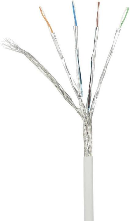 Productafbeelding Renkforce RJ45 netwerkaansluitkabel CAT 6a S/FTP 1 m grijs met vergrendelbare neusbescherming, vlamvertragend (S/STP, CAT6a, 1 m)