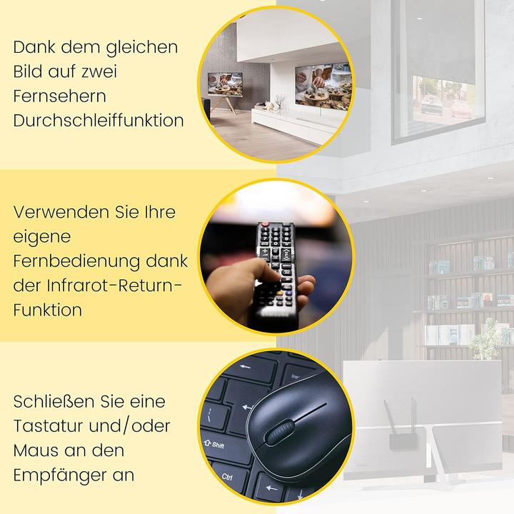 Image du produit Marmitek Émetteur HDMI sans fil 4K Ultra HD avec retour infrarouge et KVM (50 m, HDCP)