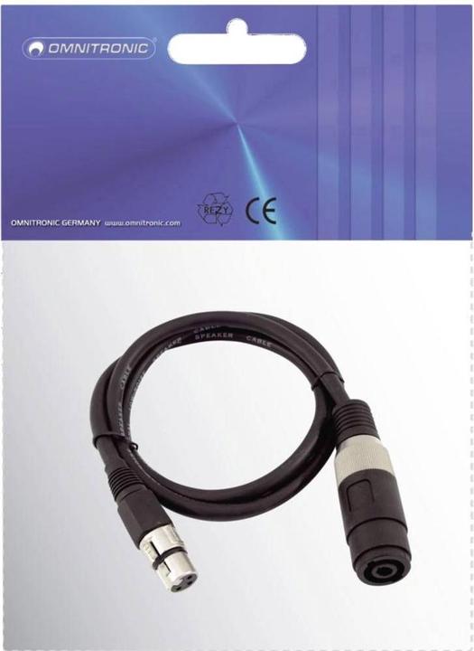 Produktbild Omnitronic Adapterkabel Speaker(F)/XLR(F) 1m sw (1 m, XLR Kabel)