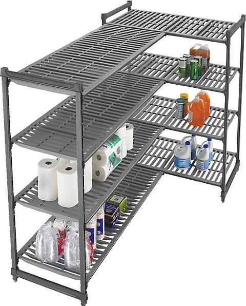 Produktbild Cambro Kunststoff-Steckregalsystem, FB-BxT 680x540 mm, AR, B 720 mm, Boden glatt