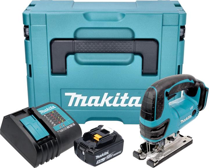 Produktbild Makita DJV 180 ST1XJ Akku Stichsäge 18 V 135 mm + 1x Akku 5,0 Ah + Ladegerät + Makpac
