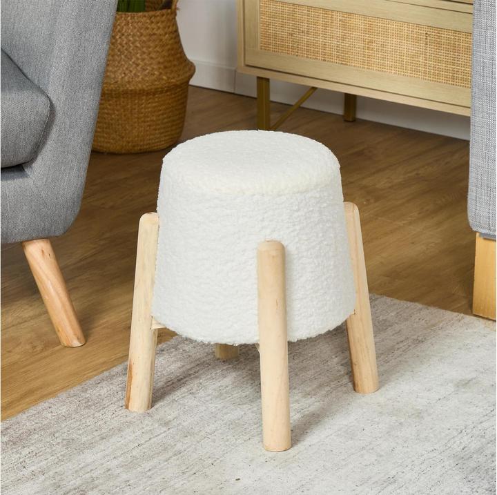 Actual product image Relaxdays Sitzhocker mit Teddyfell