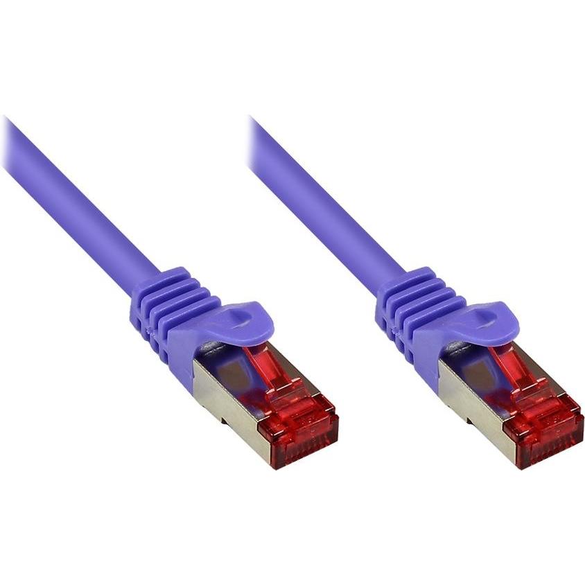 Kabelmeister RNS Patchkabel mit Rastnasenschutz, Cat. 6, S/FTP, PiMF, PVC, 250MHz, violett, 40m (S/FTP, CAT6, 40 m), Net...