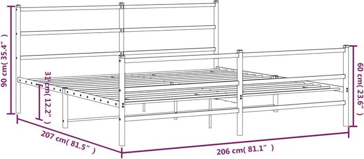 Image du produit vidaXL Bettgestell (200 x 200 cm)