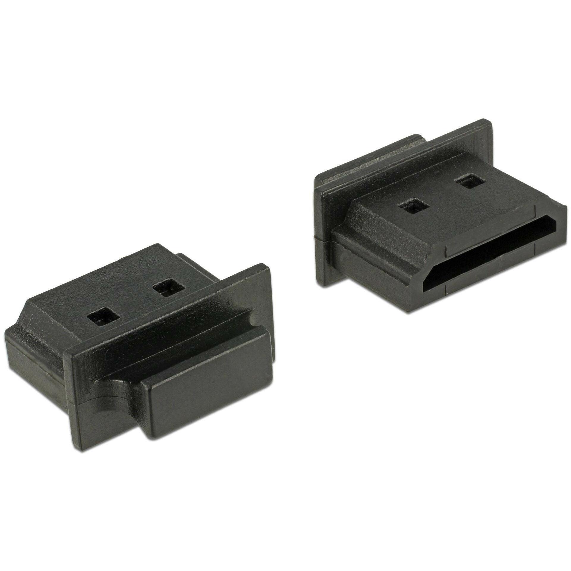 Delock HDMI Staubschutz, 10 Stück (HDMI, 1.18 cm), Data + Video Adapter, Schwarz