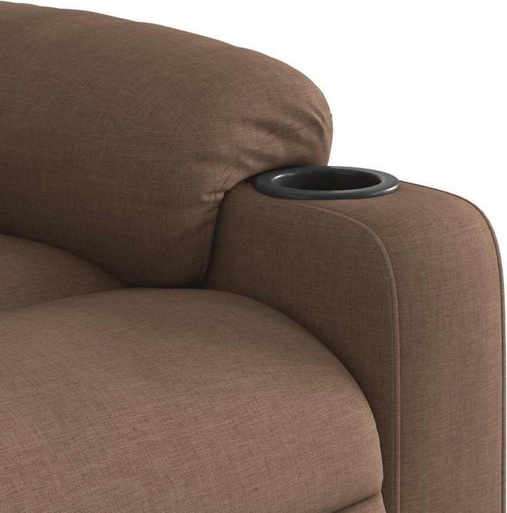 Immagine prodotto VidaXL Poltrona massaggiante elettrica con ausilio per l'assistenza in piedi in tessuto marrone