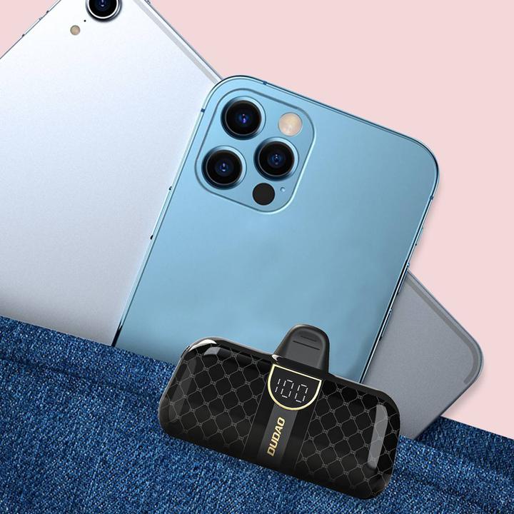 Image du produit Dudao Mini banque d'alimentation K20SL en forme de sac Lightning 5000mAh - noir (5000 mAh)