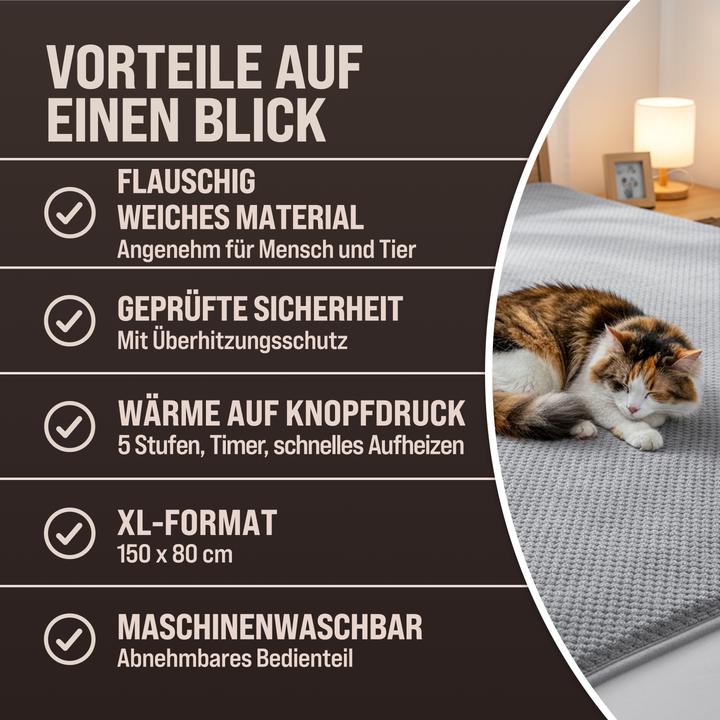 Actual product image Monzana Heated Mattress Pad (150 x 80 cm)