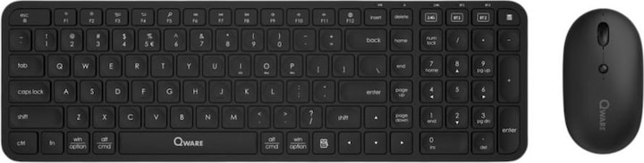 Produktbild Qware Wireless Dekstop Combo Coldfield Black (Eng. Int., Kabellos)