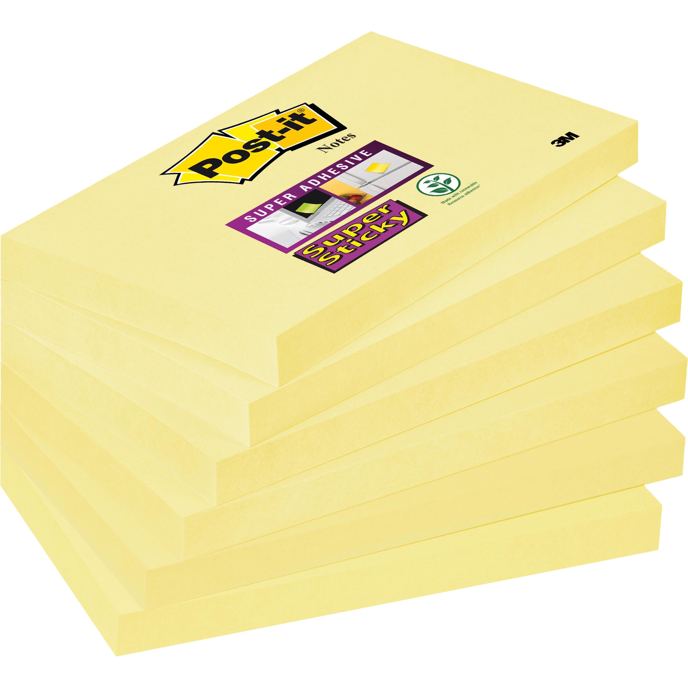 Post-it, Haftnotiz, Super Sticky (76 x 127 mm)
