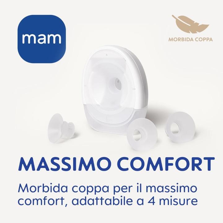 Produktbild MAM Drahtlose elektrische Milchpumpe mit 3 Modi und 5 Intensitätsstufen, SkinSoft Silikon