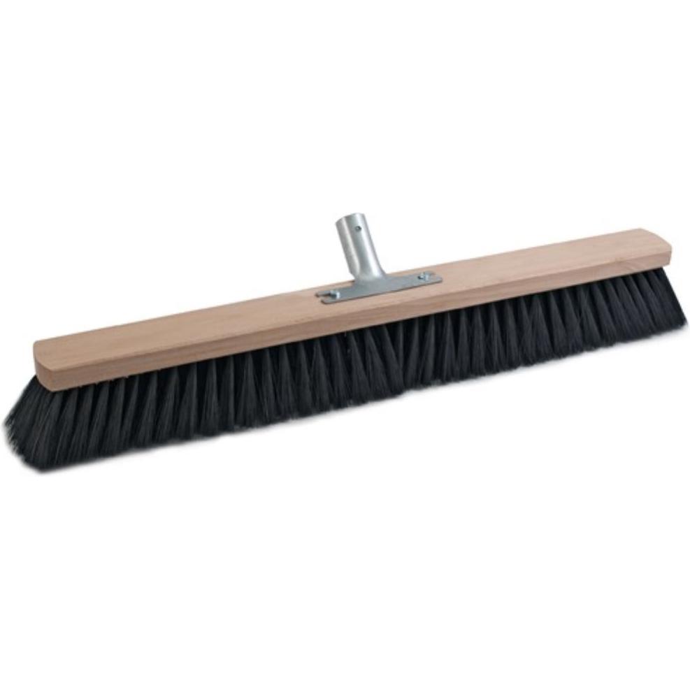 Sorex Saalbesen Qualitätsmischung Länge 600 mm mit Metallstielhalter Flachholz, Reinigungsutensil