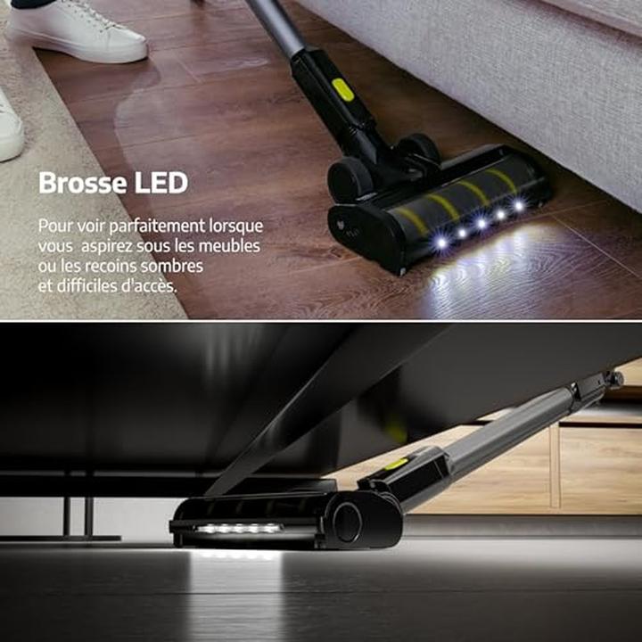 Actual product image Beko VRT84225VI - Draadloze steelstofzuiger - 100 AirWatts - 3 snelheden - LED-scherm - Grijs
