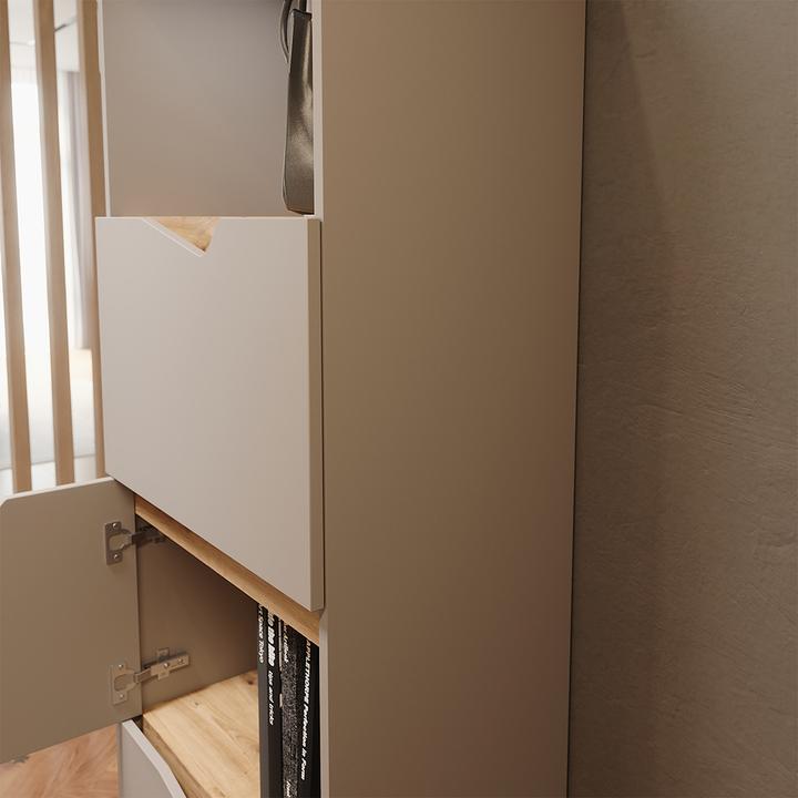 Image du produit Vicco Kommode Marelle, Grau/Artisan, 60 x 169.5 cm mit 4 Fächern (60 x 38 x 169.50 cm)