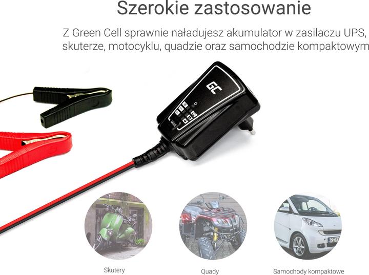 Image du produit GreenCell ACAGM06 chargeur automatique, sortie Green Cell do rechargeable 6V (12V, 6V, 1 A)