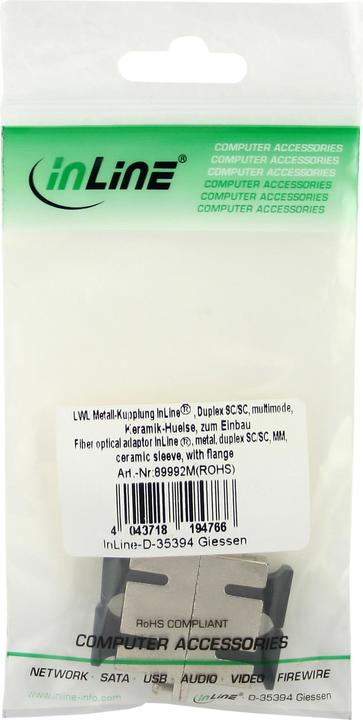 Actual product image InLine FO metal coupling (Network coupling)