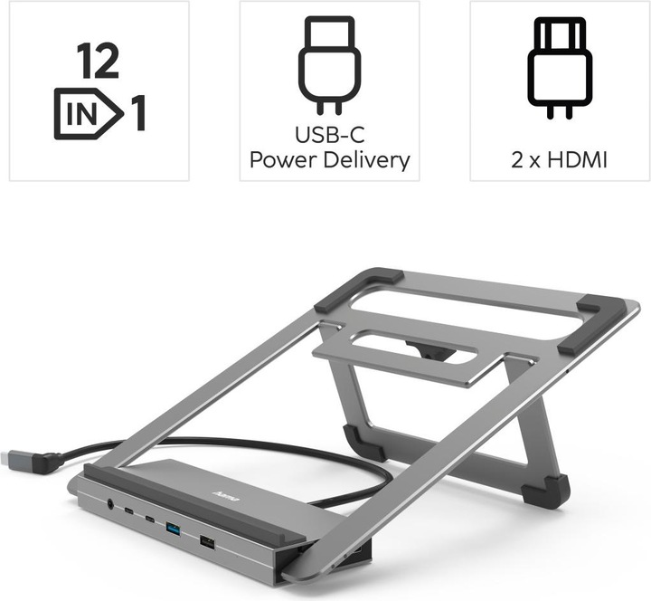 Produktbild Hama Connect2Office Stand (USB-C, 12 Ports)