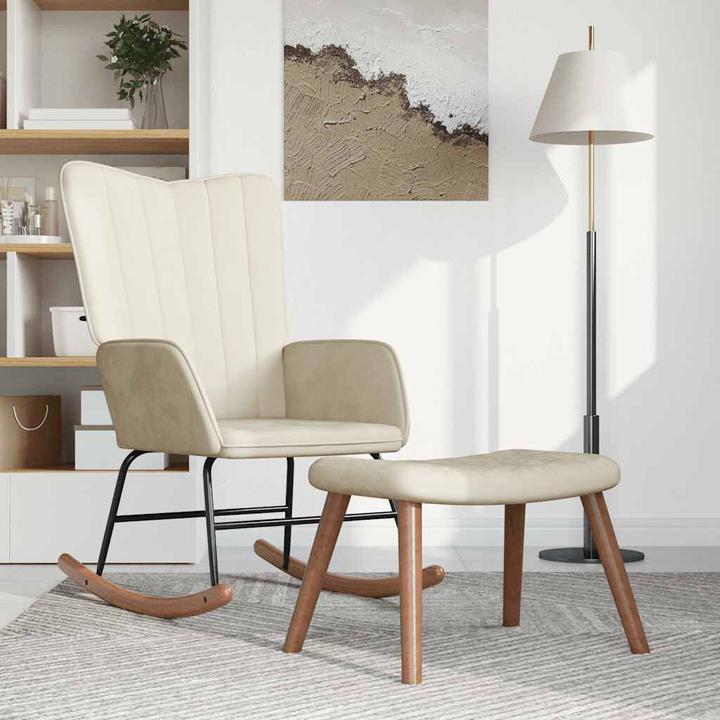 Produktbild vidaXL Schaukelstuhl mit Hocker