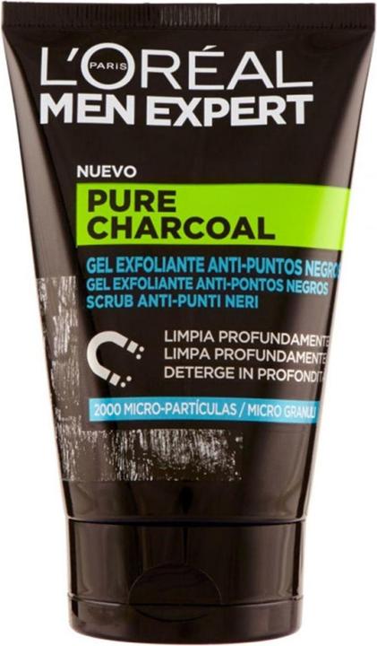 Image du produit L'Oréal Paris MEN EXPERT pure charcoal gel exfoliante p.negros 100 ml (Gel nettoyant, 100 ml)