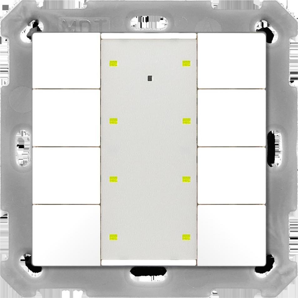 MDT BE-TA55P8.02, Taster + Schalter, Weiss