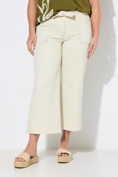 Produktbild Ulla Popken Jeans-Culotte, weites Bein, Elastikbund (48)