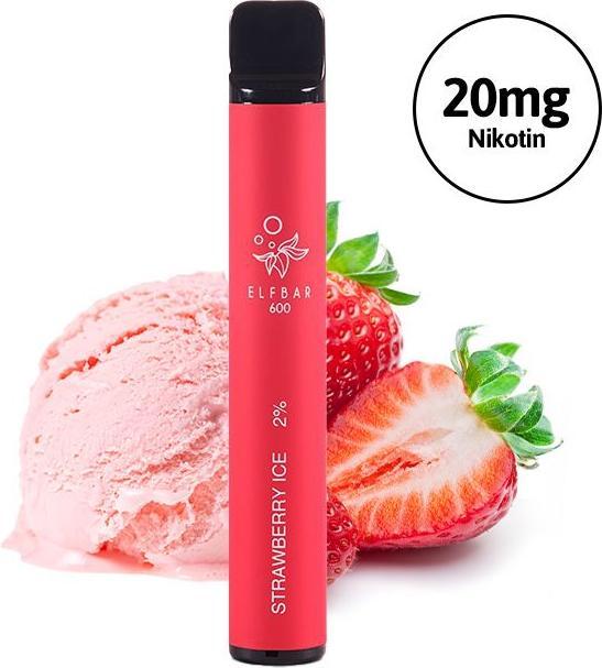 Elfbar 600, Strawberry ICE (Fruits)
