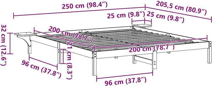 Image du produit vidaXL Bett (200 x 200 cm)