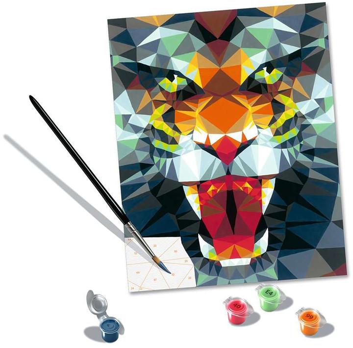 Actual product image Ravensburger CreArt Polygon Tiger