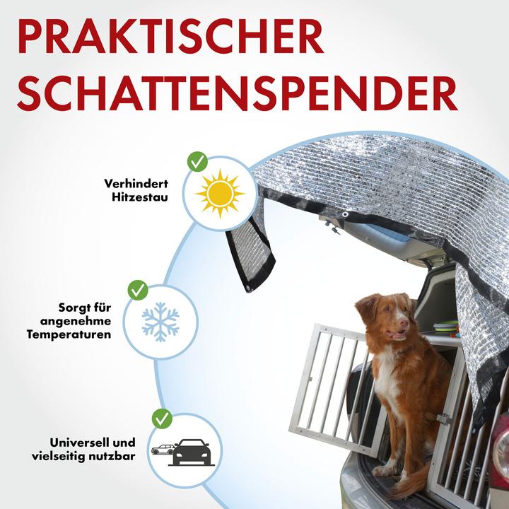 Immagine prodotto Walser Rete di protezione solare Stay Cool, paralume per auto con protezione UV argento 4x6m