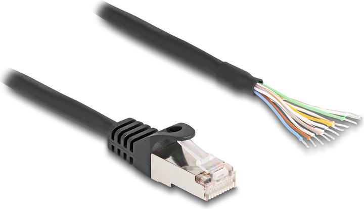 Actual product image Delock Cable RJ50 plug to open cable ends S/FTP 1 m black (S/FTP, 1 m)
