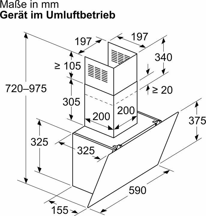 Actual product image Bosch Hausgeräte Series 2 DWK65DK60 (Wall hood)