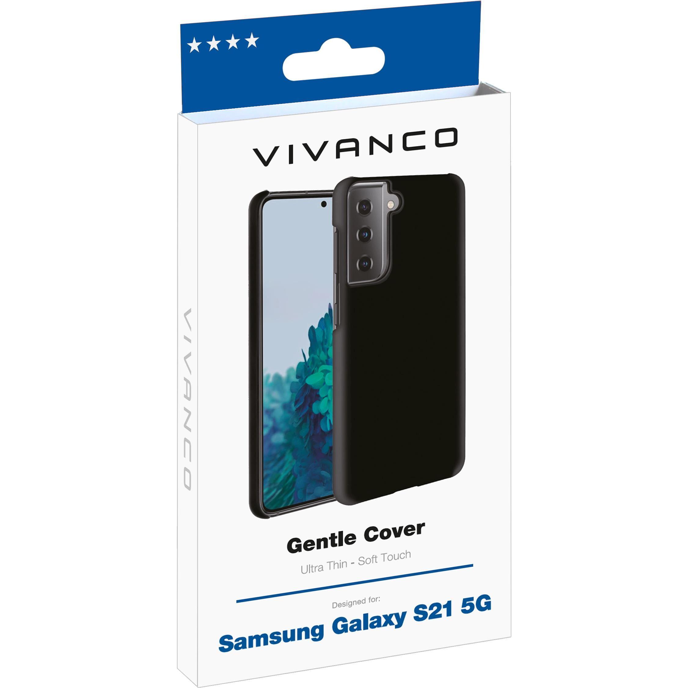 Thumbnail - Vivanco Gentle Backcover Samsung Galaxy S21 (5G) Schwarz (Samsung Galaxy S21 5G), Smartphone Hülle, Schwarz