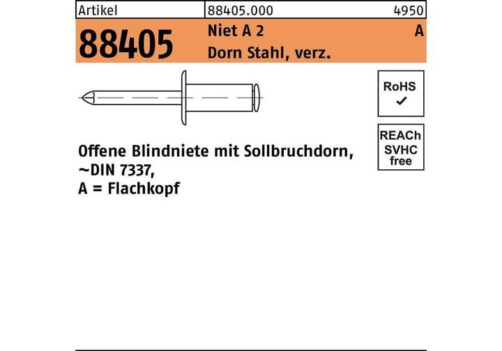 Image du produit Reyher Rivet POP R 88405 Flachkopf