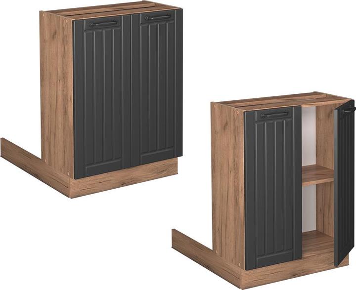 Dunkelgrau, Dunkelgrau Landhaus, Goldkraft Eiche