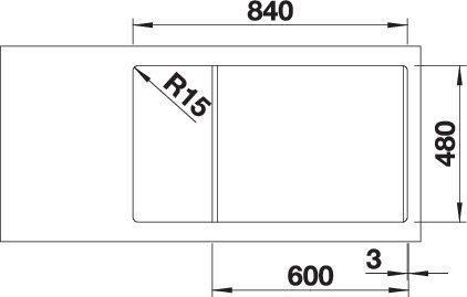 Produktbild Blanco Legra XL 6 S (Aufsatzspülbecken, 86 cm, 50 cm)