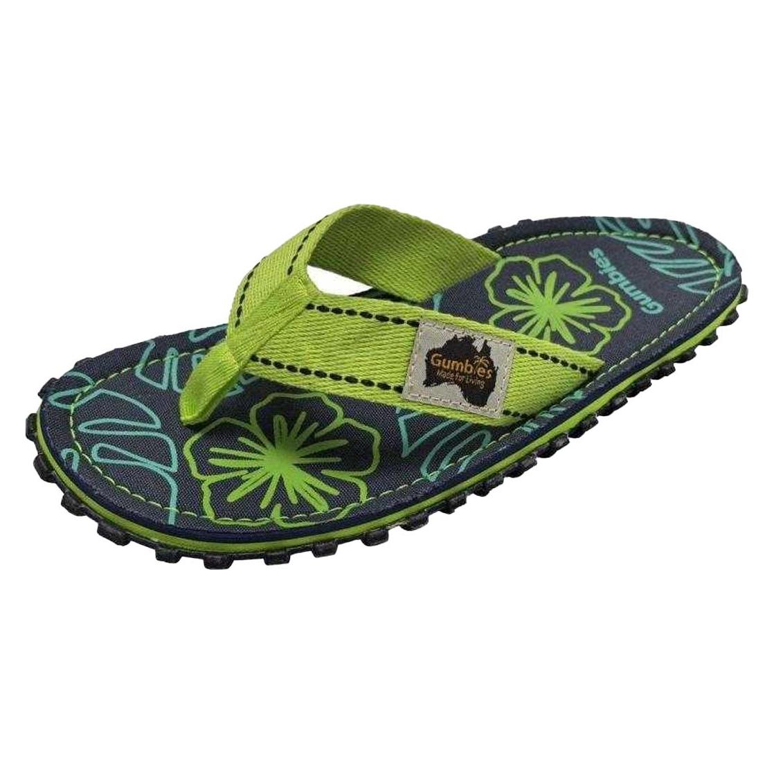 Gumbies, Unisex, Flip-flop, Islander Lime Hibiscus Flip-Flops, Groen, (39)