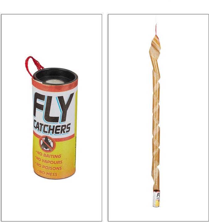 Actual product image Relaxdays 24 Fly Catcher Adhesive Toxic-free Rolls