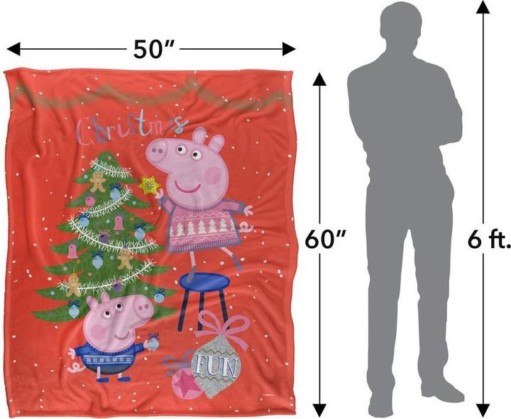 Immagine prodotto Peppa Pig Christmas Fun Coperta (152 x 127 cm)