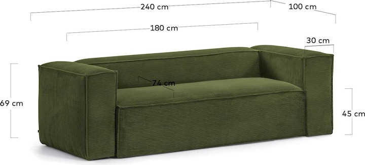 Actual product image Kave Home Blok (3-seater)