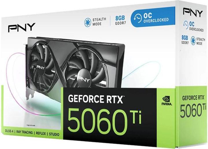 Produktbild PNY RTX5060 TI VERTO OC Dual Fan 8GB GDDR7 HDMI 3xDP (8 GB, GDDR7)