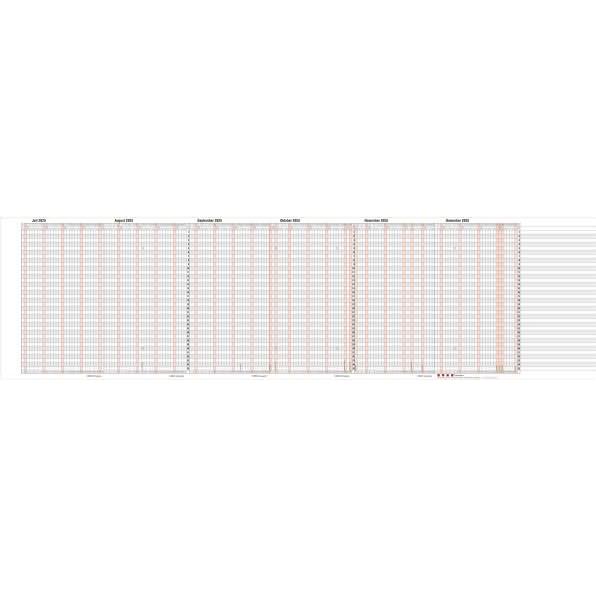 Güss, Kalender, Bettenbelegungsplan 16x30/230cm für 35 Einheiten 2025