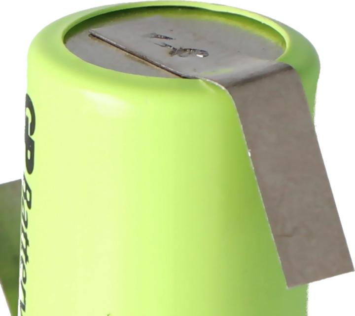 Actual product image AccuCell Akku KAN 1/3AAA Micro mit Lötfahne Z-Form (1 pcs., 1/3 AAA, 150 mAh, Battery + charger)