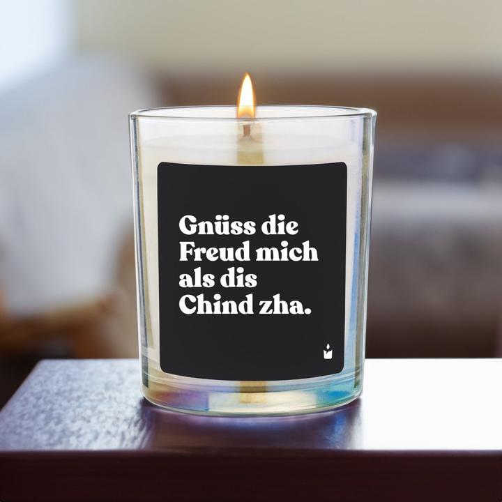 Productafbeelding Chatty Candles Duftkerze Flowery Gnüss die Freud mich als dis Chind zha.