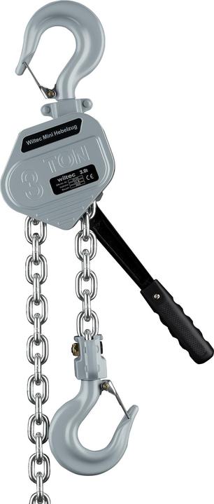 Produktbild Wiltec Mini Hebelzug bis 3t Handkettenzug 1,5m Hubhöhe Kettenzug Hebezeug