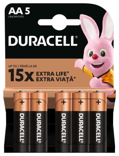 Duracell Batteries AA 5 Pce (5 Stk., AA)
