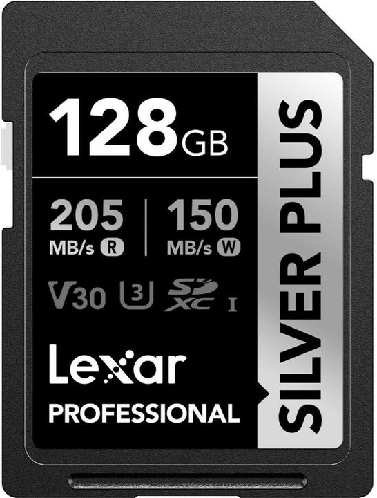 Actual product image Lexar Professional SILVER PLUS (128 GB, SDXC, U3, UHS-I)